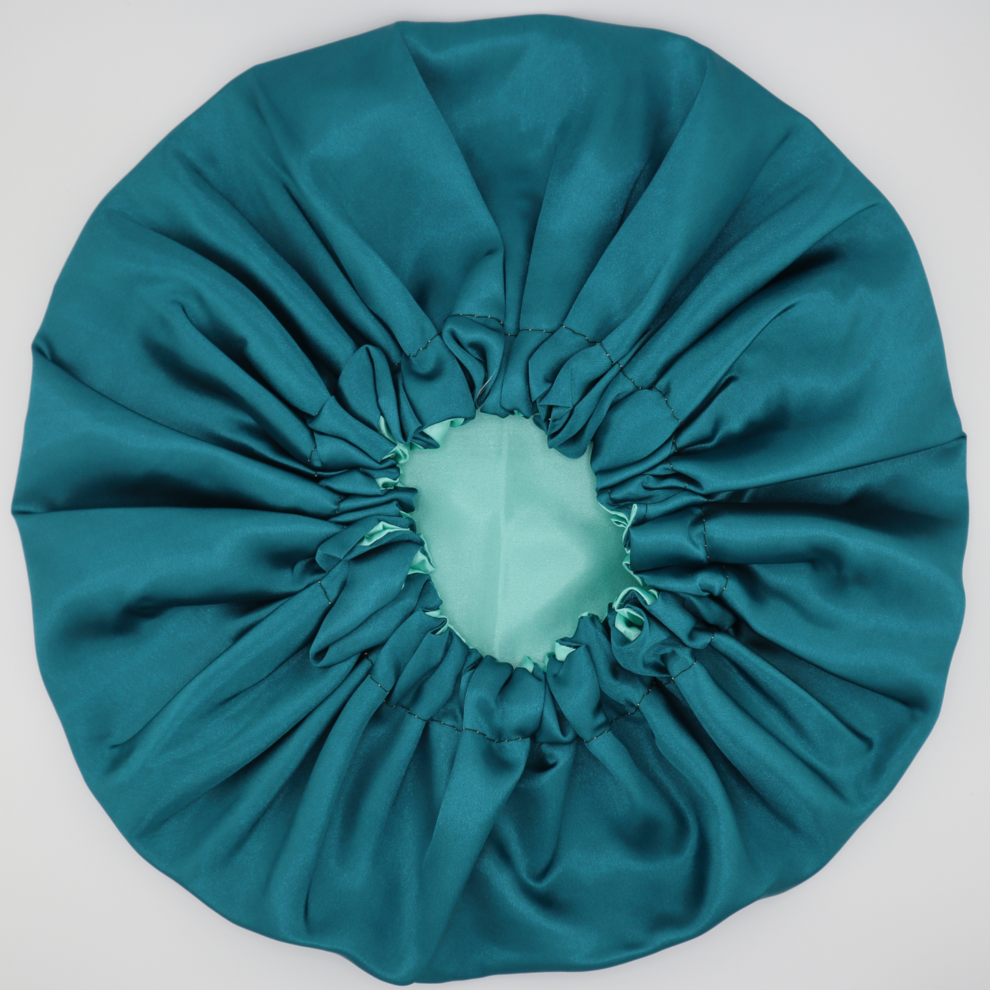 Luxury Reversible Satin Bonnet (Turquoise/Dark Blue)