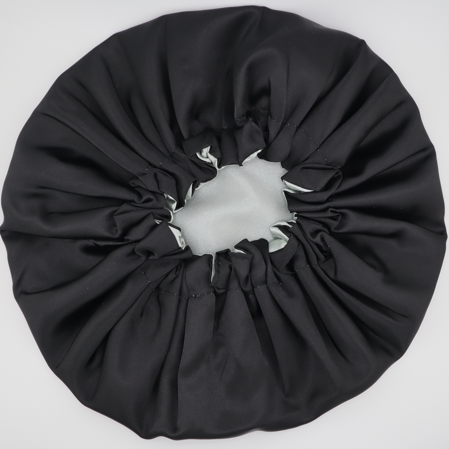 Luxury Reversible Satin Bonnet (Black/Silver)