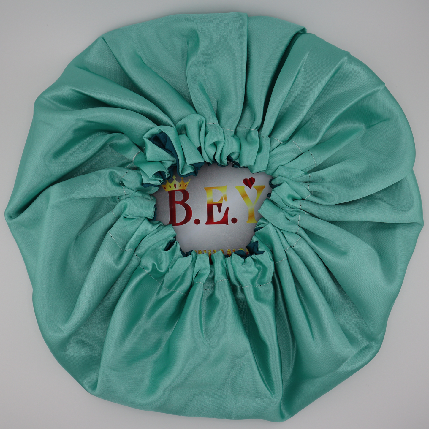 Luxury Reversible Satin Bonnet (Turquoise/Dark Blue)