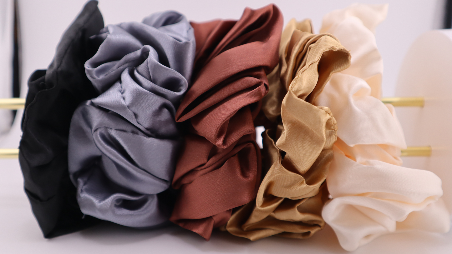 Large Satin Scrunchies