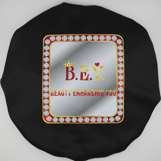 Luxury Reversible Satin Bonnet (Black/Gold)
